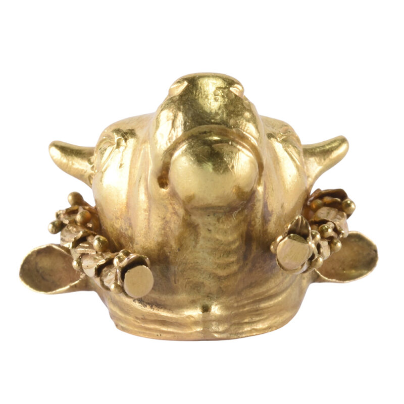 19th Century 15k Gold Zodiac Taurus Bull Pendant