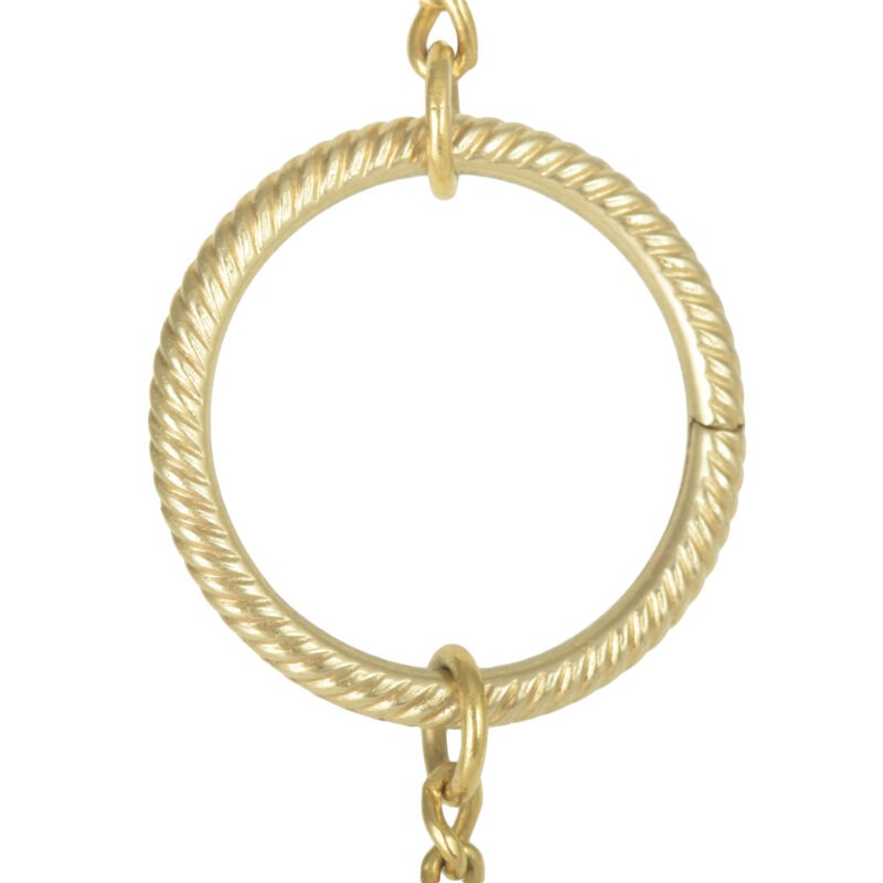 Antique 15k Gold Gem Set Bear Necklace