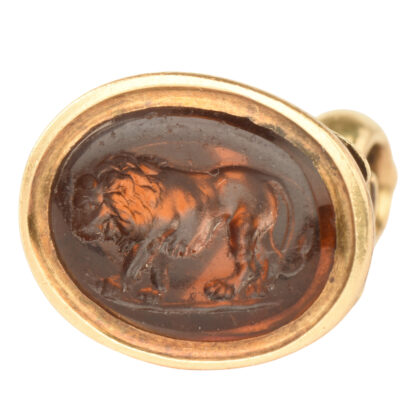 19th Century 15k Gold Lion Tassie Seal