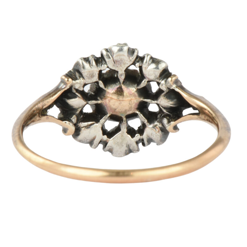 Georgian Gold & Diamond Cluster Ring