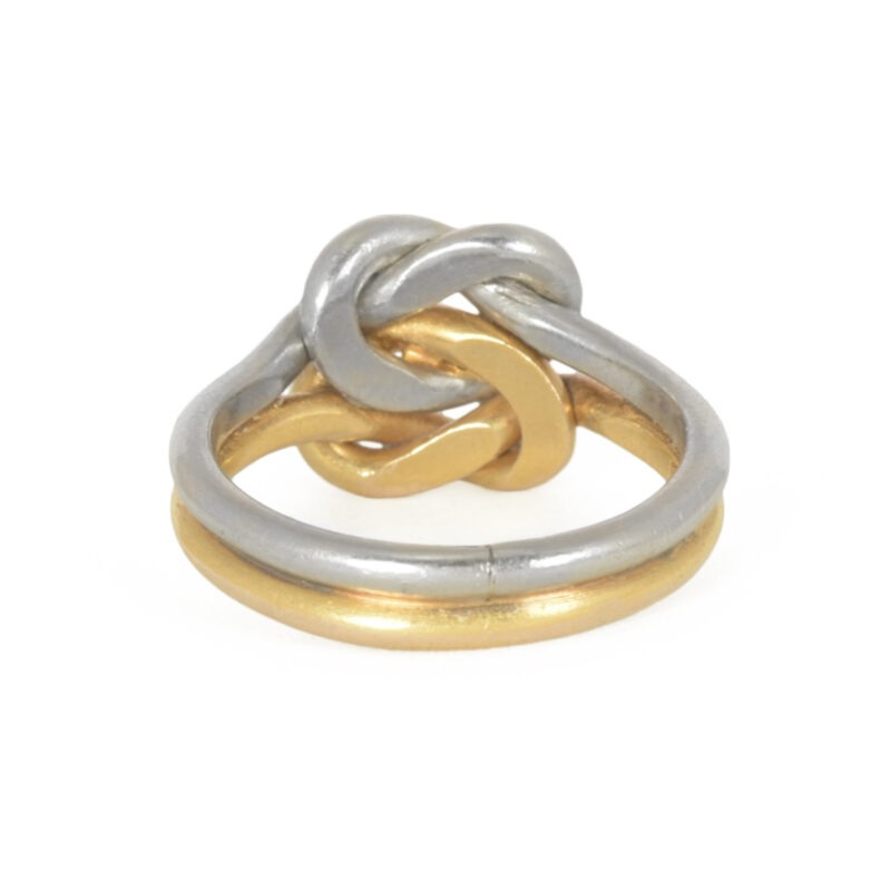 Edwardian 18k Gold & Platinum True Lovers Knot Ring