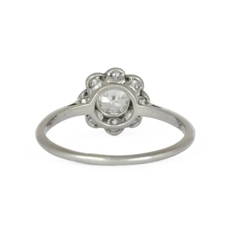 Antique Platinum & Diamond Daisy Cluster Ring