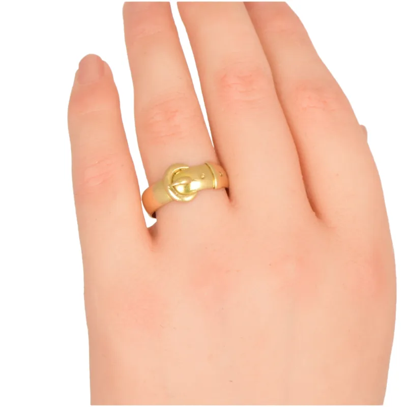 Late Victorian 18k Gold Buckle Ring