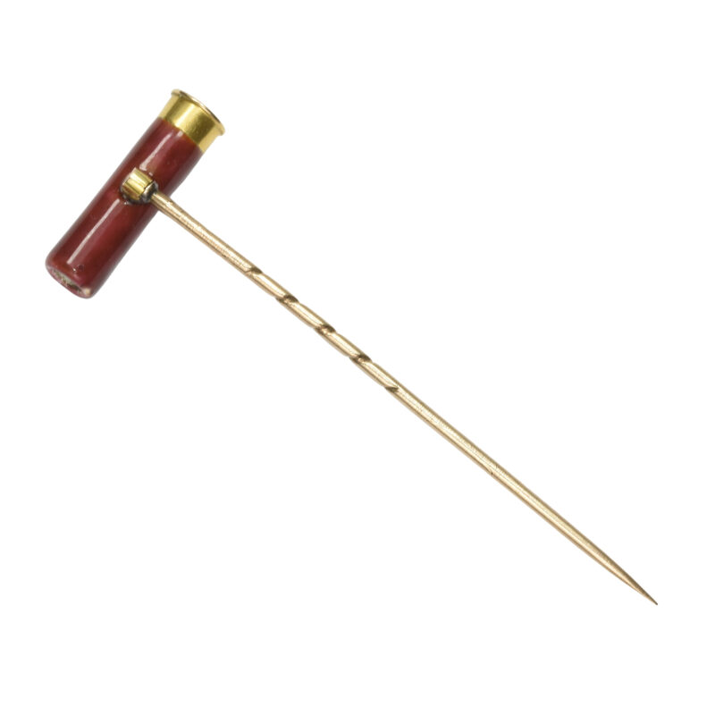 Antique 15k Gold Novelty Shotgun Shell Stick Pin