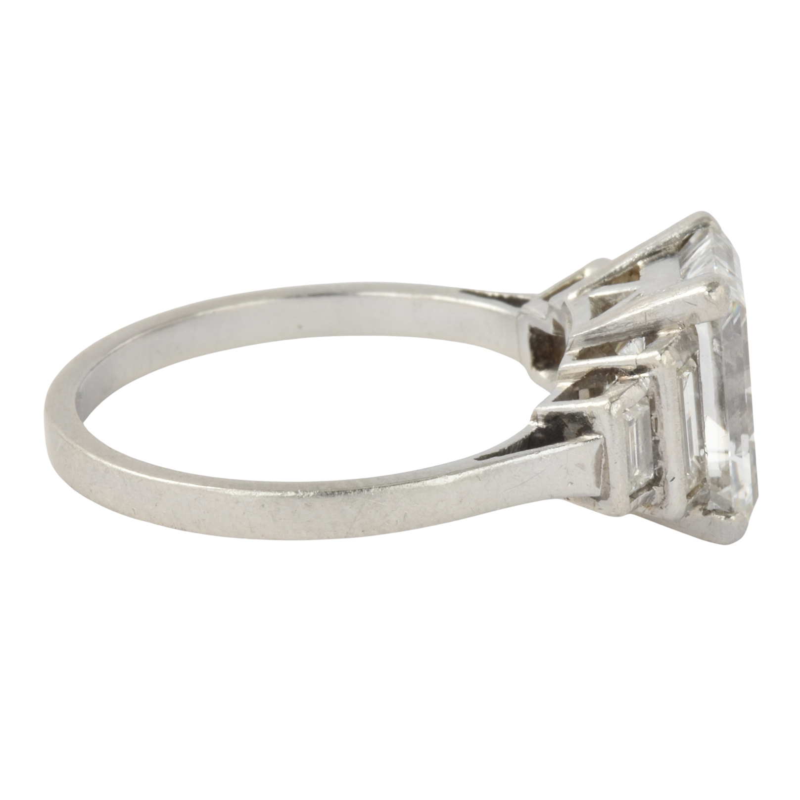 Art Deco Platinum 2 Carat Step Cut Diamond Ring - Ejay Antiques