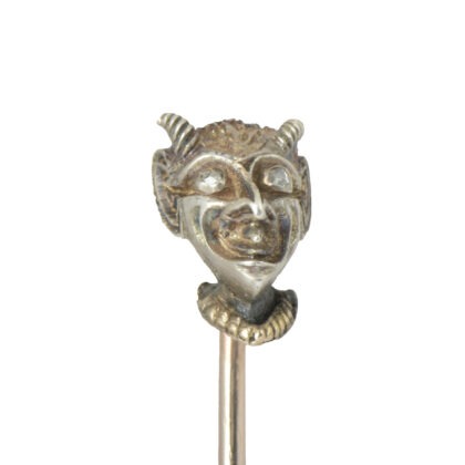 Antique Silver & Gold Devil Stickpin