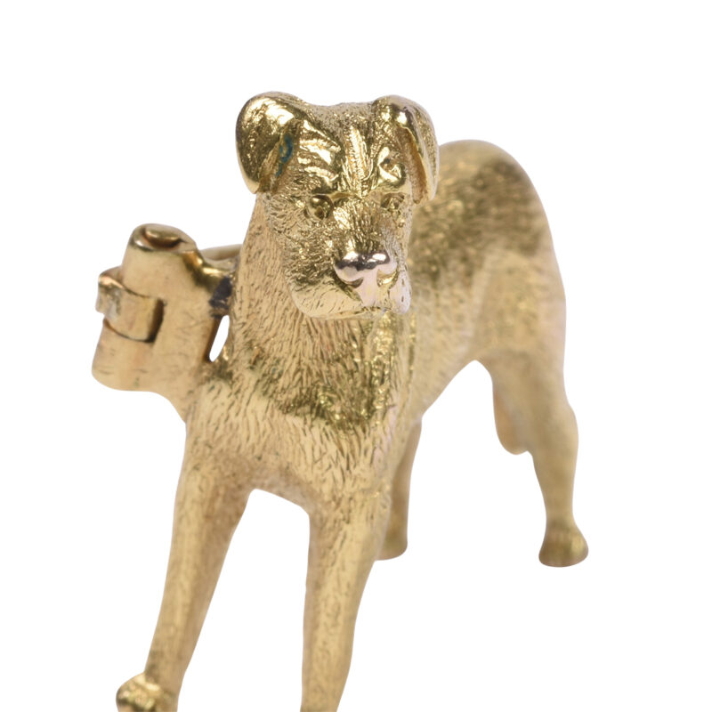 Edwardian 15k Gold Terrier Dog Brooch