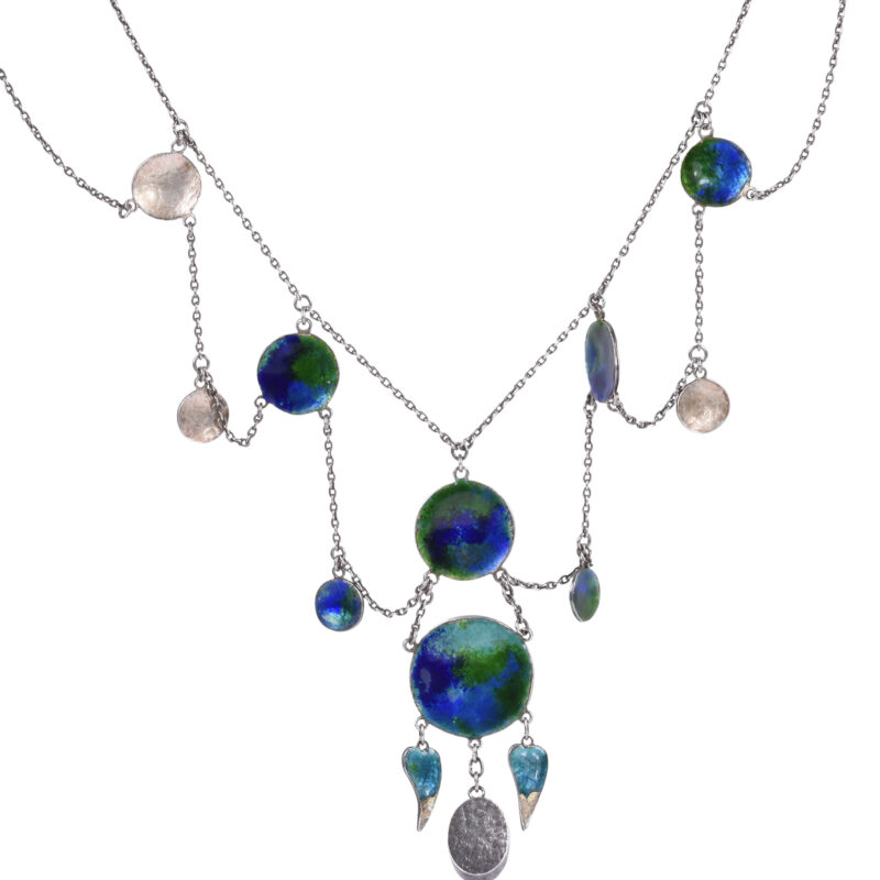 Arts & Crafts Silver & Enamel Necklace