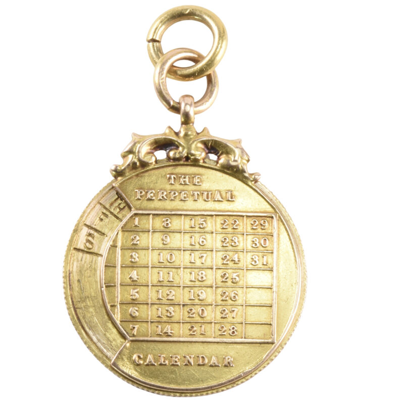 Early 20th Century 15k Gold Perpetual Calendar Pendant