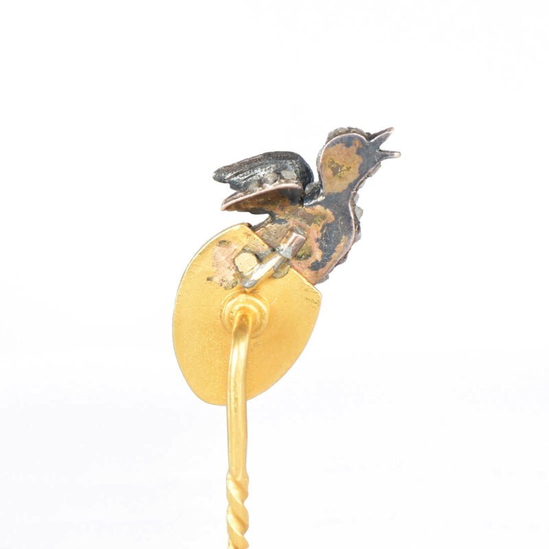 Early 20th Century Chick & Egg Stick Pin