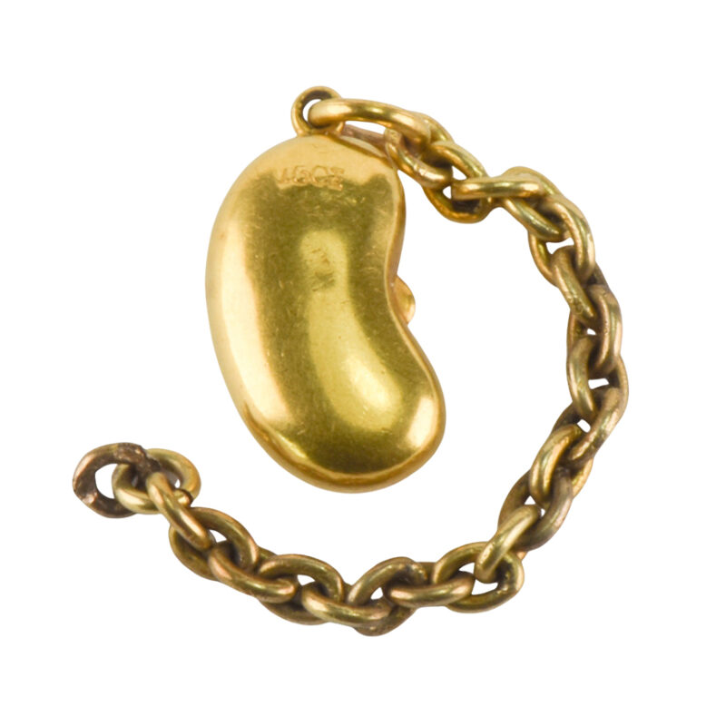 Edwardian 15k gold & Ruby “Lucky Bean” Charm