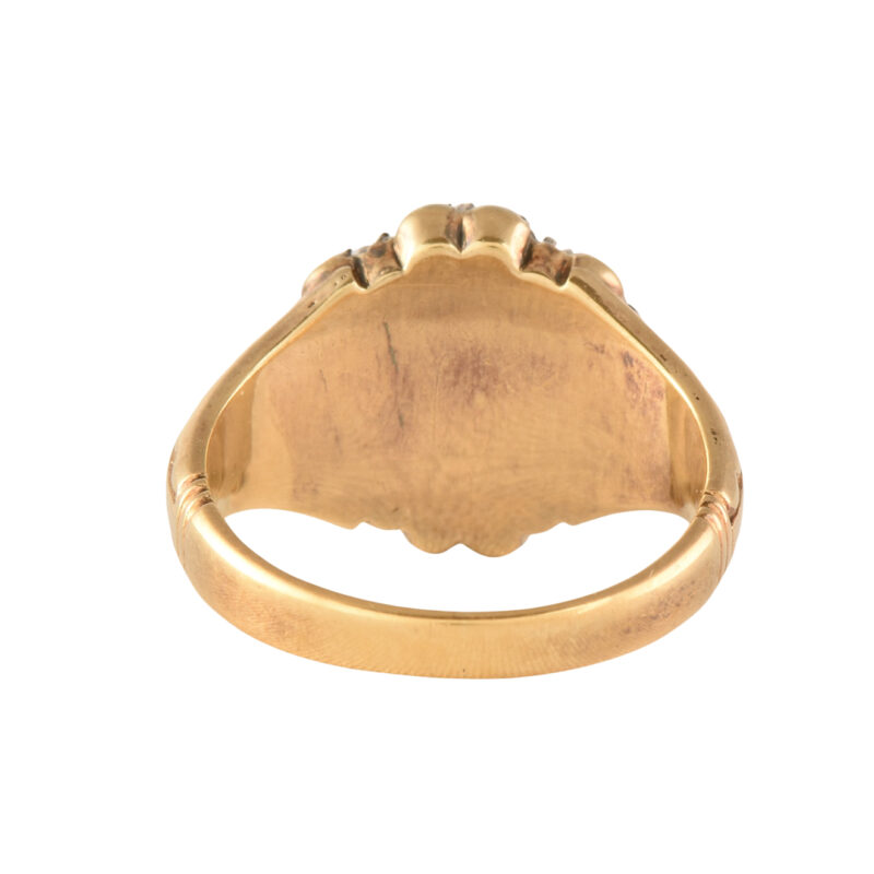 Georgian 15k Gold Diamond Cluster Ring