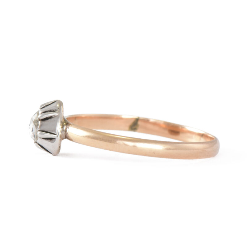 Simple 9k Gold Rose Cut Diamond Ring