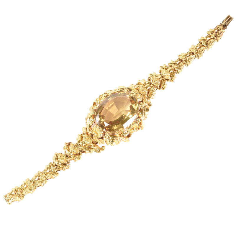 Victorian 15k Gold & Citrine Bracelet