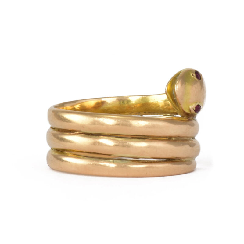 Victorian 15k Rose Gold Snake Ring