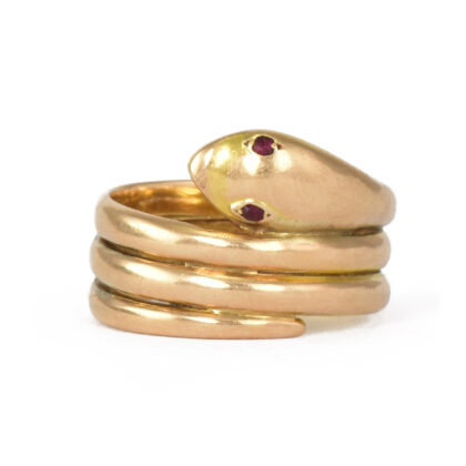 Victorian 15k Rose Gold Snake Ring