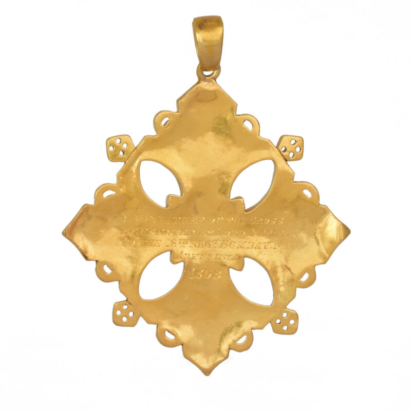Victorian 18k Gold Miniature Ethiopian Cross Pendant