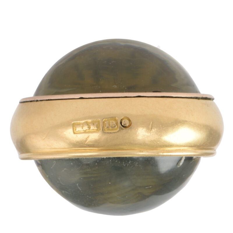 Victorian 18k Gold Orb Compass Pendant