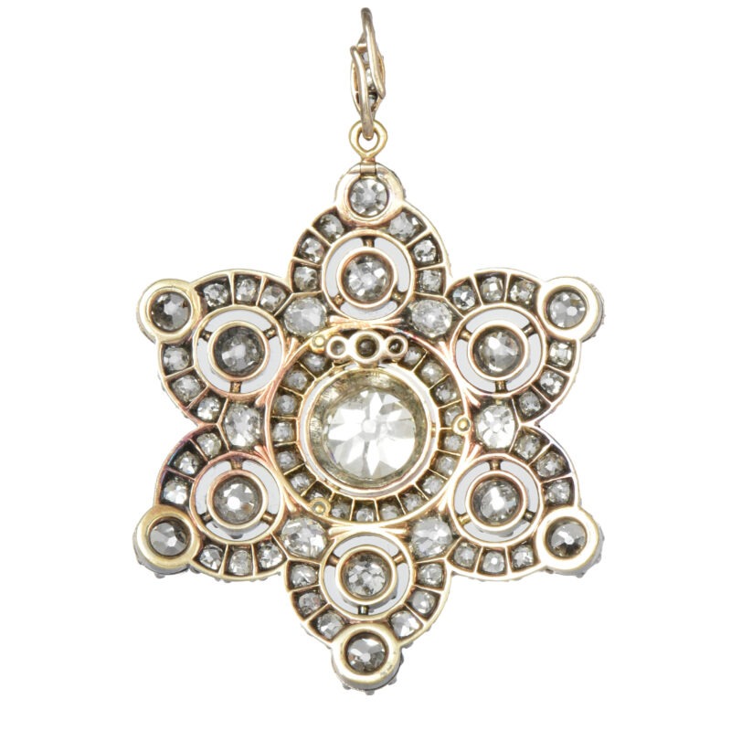 Victorian Diamond Star Pendant/Brooch