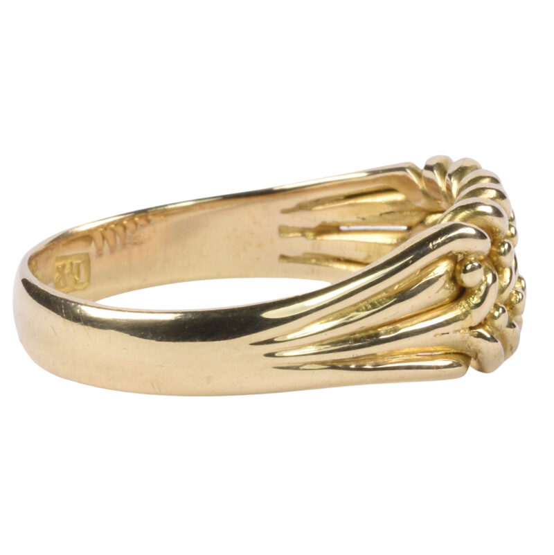 Victorian Hallmarked 18K Gold Keeper Ring