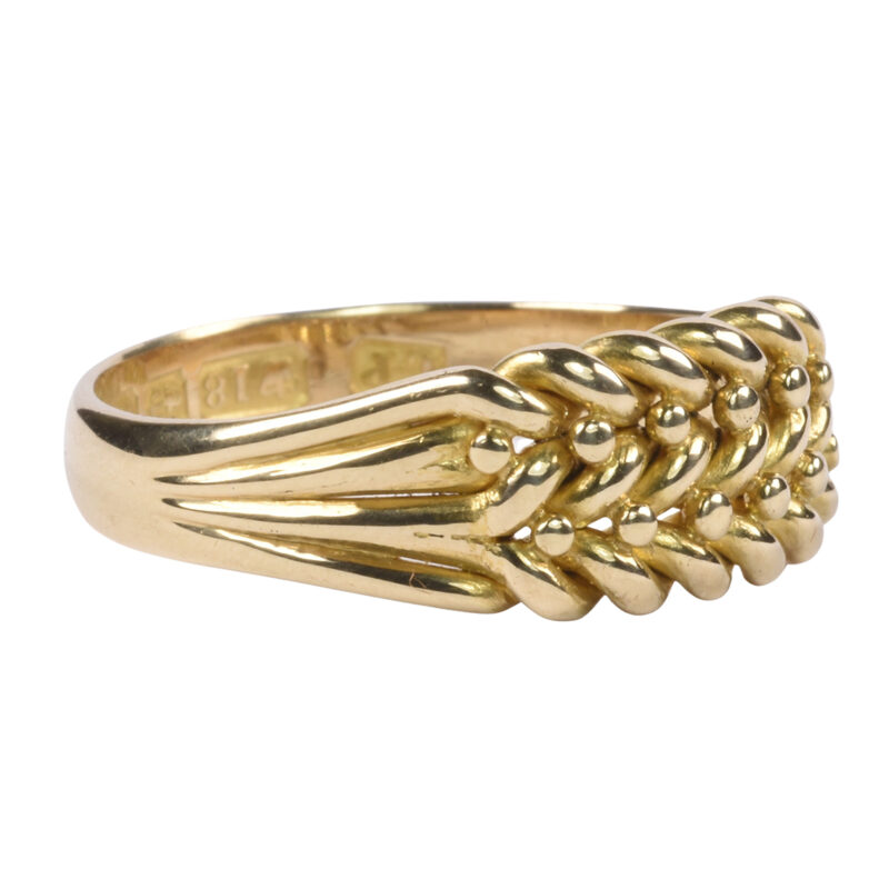 Victorian Hallmarked 18K Gold Keeper Ring