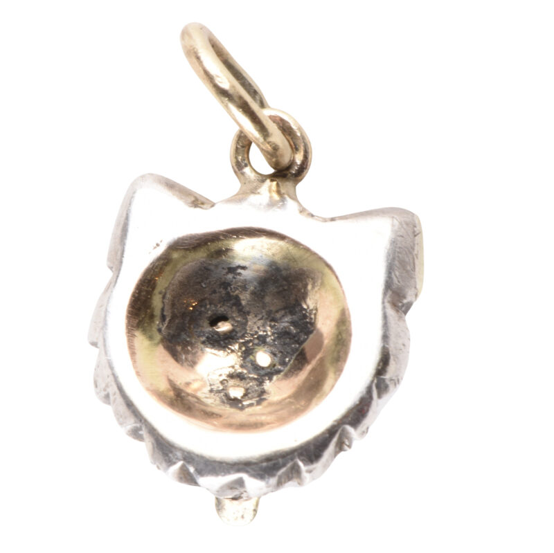 Victorian Silver & Gold Diamond Dog Charm