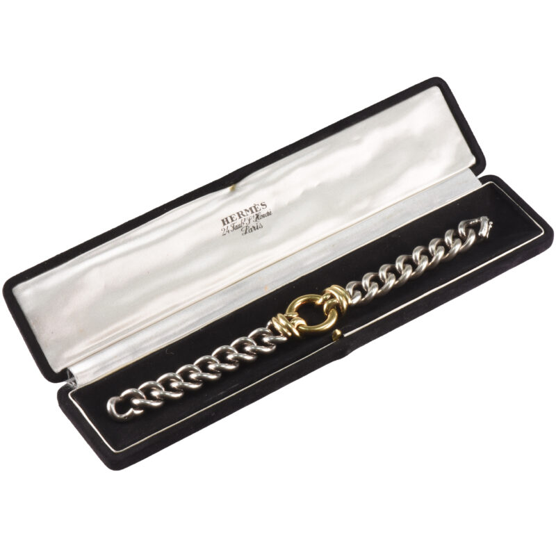 Vintage 18K Gold & Silver Bracelet By Hermes