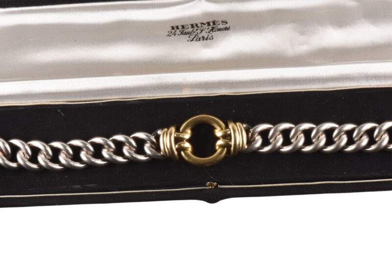 Vintage 18K Gold & Silver Bracelet By Hermes