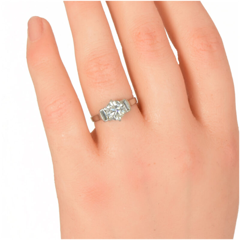 Vintage Platinum & 1.4ct Diamond Engagement Ring